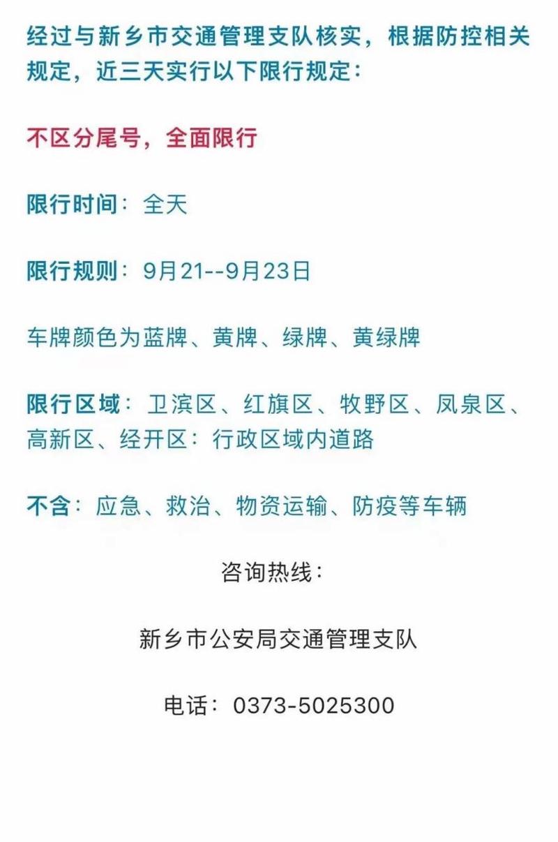新乡市还限号吗/新乡市限号吗今天限什么号-第5张图片 新乡市还限号吗/新乡市限号吗今天限什么号-第5张图片