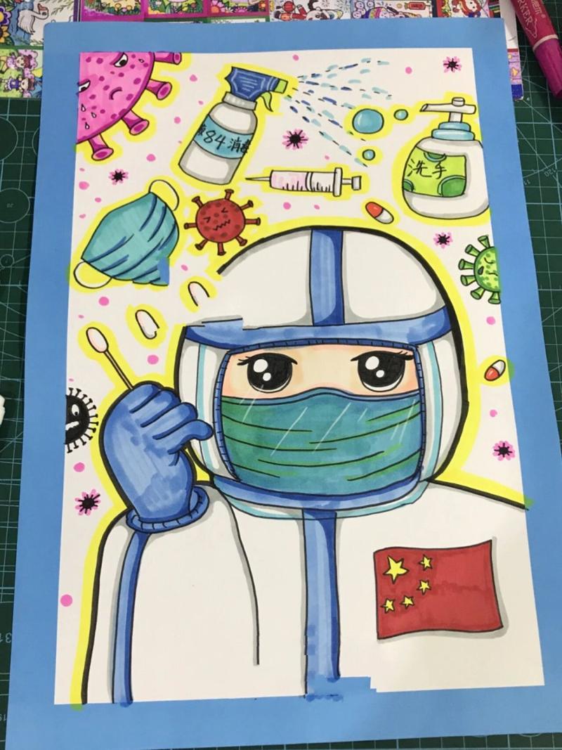 疫情儿童画-儿童疫情画简单又漂亮-第2张图片 疫情儿童画-儿童疫情画简单又漂亮-第2张图片