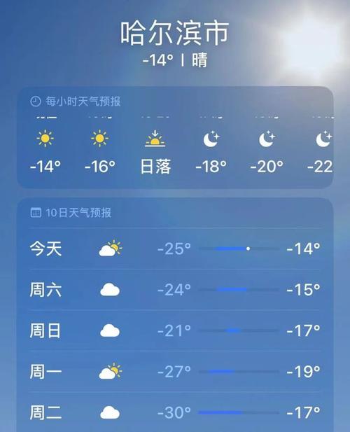 【哈尔滨天气预报10天/哈尔滨天气未来十天】