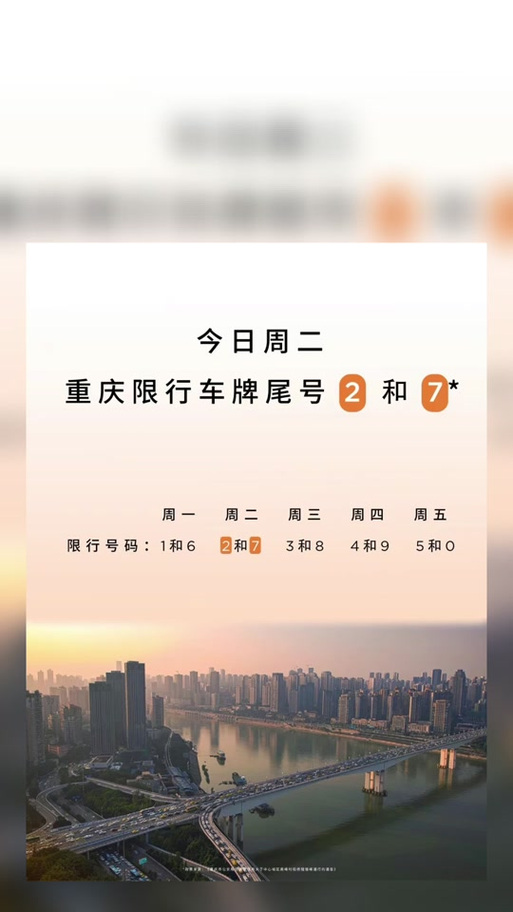 重庆车牌限号规则/重庆车牌限号规则最新-第6张图片 重庆车牌限号规则/重庆车牌限号规则最新-第6张图片