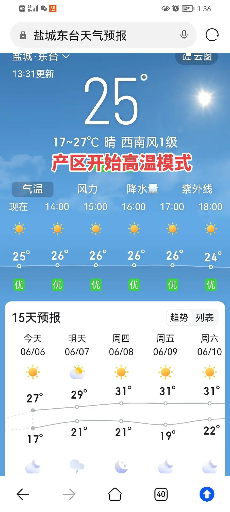 盐城天气预报一周/盐城天气预报一周7天10天15天查询结果-第3张图片 盐城天气预报一周/盐城天气预报一周7天10天15天查询结果-第3张图片