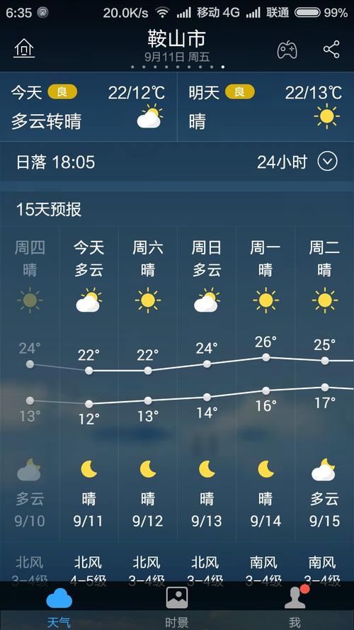 辽宁天气预报一周，辽宁省的天气预报15天