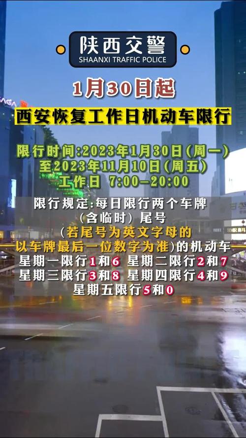 限行西安，2025车辆限行西安