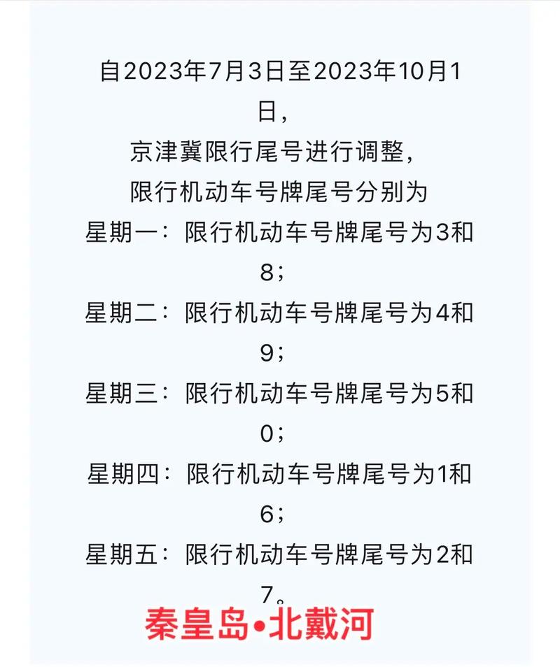 【秦皇岛车辆限号/秦皇岛车辆限号最新信息2025年】-第2张图片 【秦皇岛车辆限号/秦皇岛车辆限号最新信息2025年】-第2张图片
